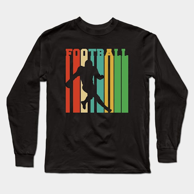 Football Retro Long Sleeve T-Shirt by Stoney09